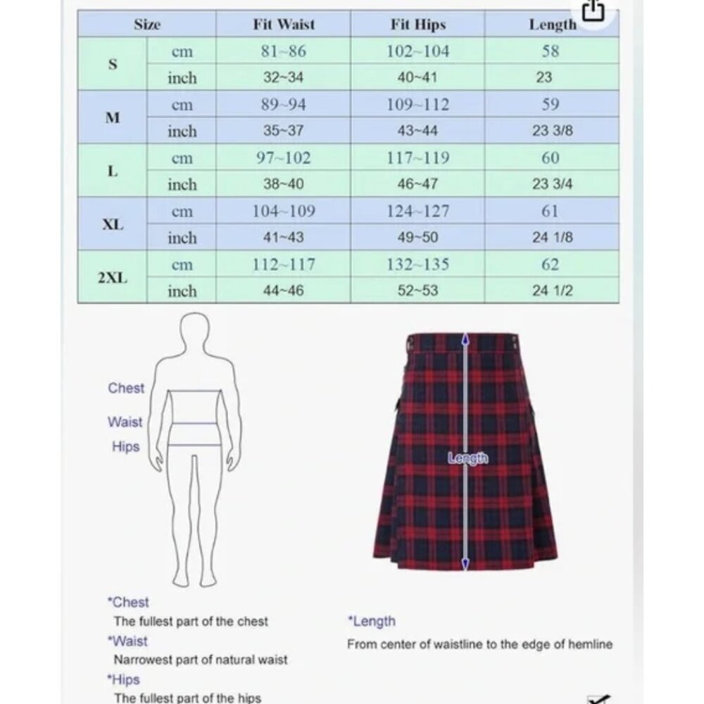 SCARLET DARKNESS Scottish Tartan Black Watch Plaid Kilt Small Alt Punk Grunge - Picture 16 of 16
